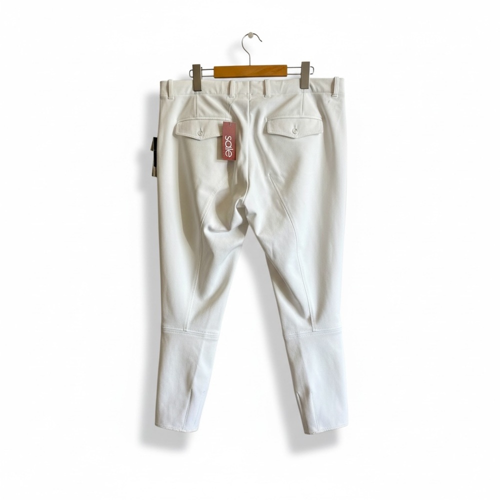 Women's White Riding Pants - Picture 3 of 5
